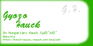 gyozo hauck business card